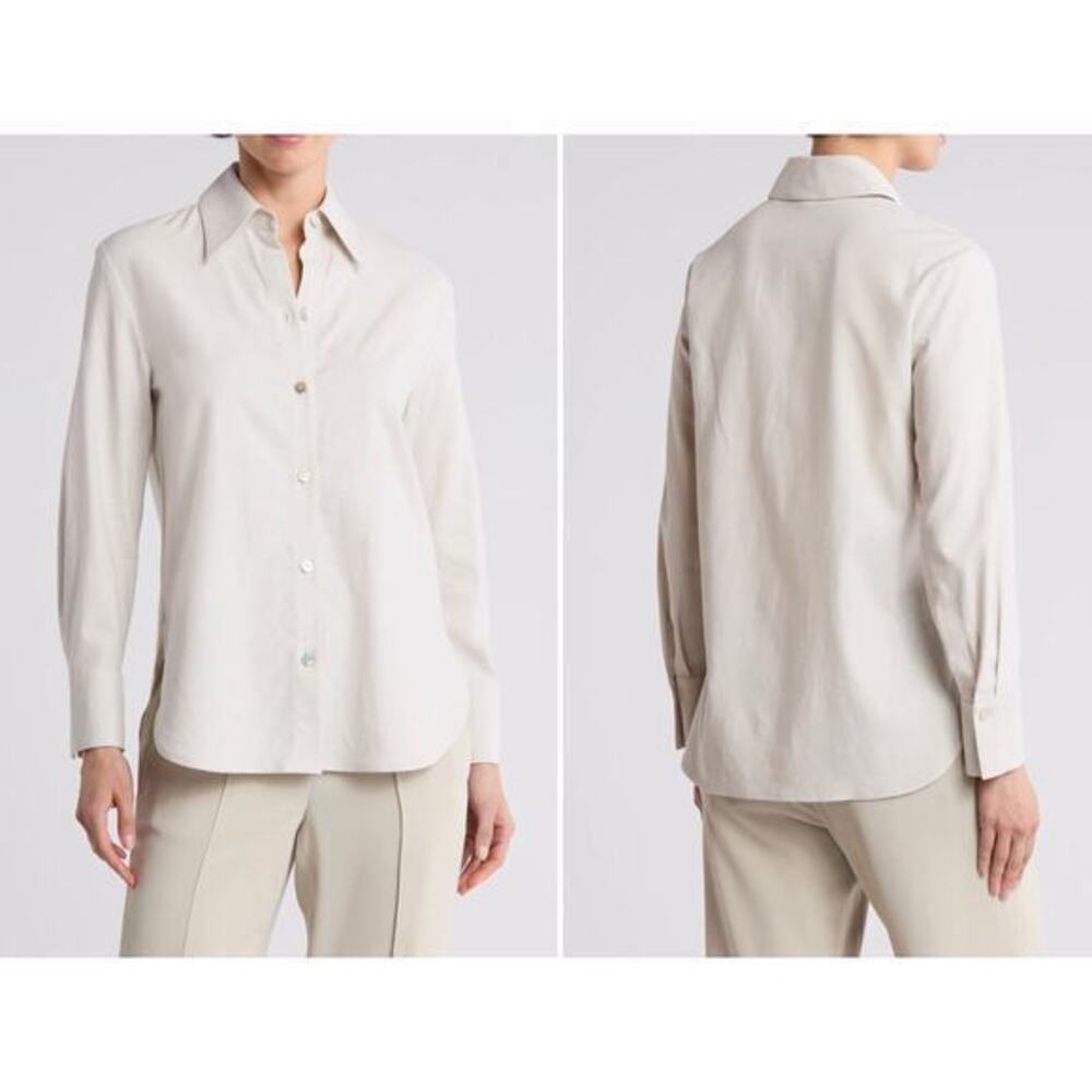 Vince relaxed button down shirt linen size medium NWT